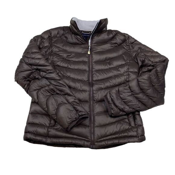 Lands' End Jackets & Blazers - Lands End Down Filled Puffer Coat Brown Packable Small